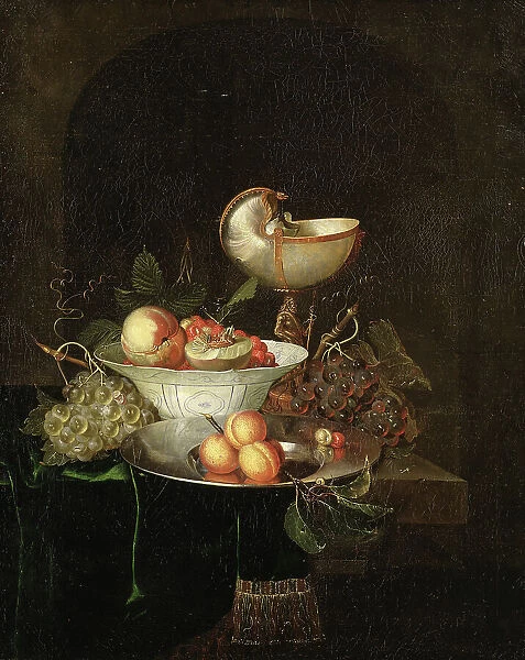 Still Life with Fruit and a Nautilus Goblet. Creator: Nicolaes van Gelder