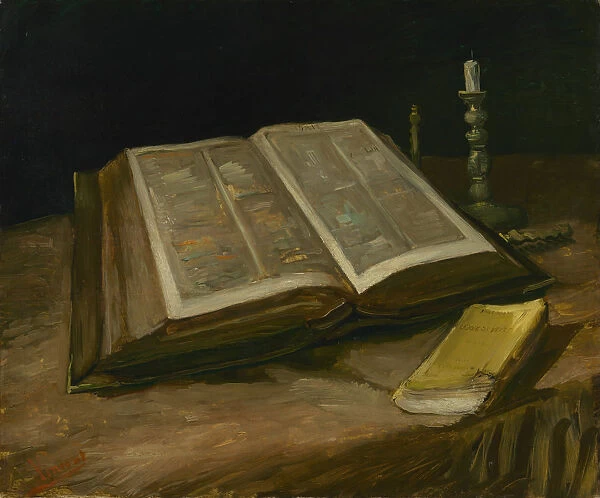 Still Life with Open Bible, 1885. Artist: Gogh, Vincent, van (1853-1890)
