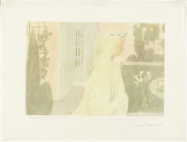 Life Becomes Precious, Discreet, plate eleven from Love, 1898, published 1899. Creator: Maurice Denis