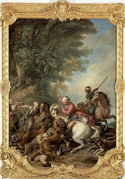 The Lion Hunt, 1735. Creator: Troy, Jean-François de (1679-1752)