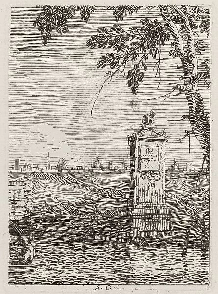 The Little Monument [left], c. 1735  /  1746. Creator: Canaletto