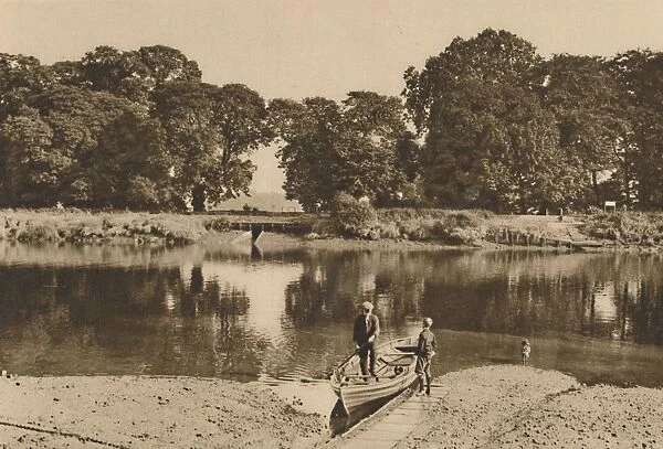Londons River at Isleworth Ferry Looking Towards the Green Glades of Kew Gardens, c1935