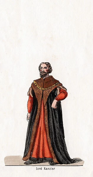 Lord Chancellor, costume design for Shakespeares play, Henry VIII, 19th century