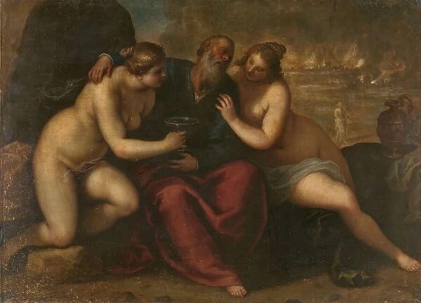 Lot and his Daughters, 1610-1620. Creator: Jacopo Palma