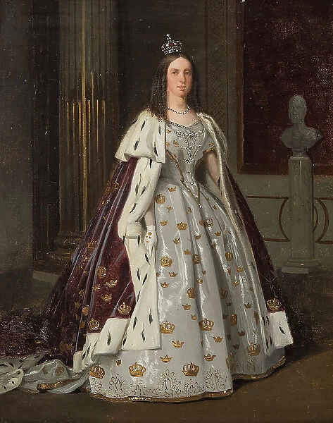 Lovisa, 1828-1871, queen, married to king Karl XV, 1860. Creator: Karl Stefan Bennet