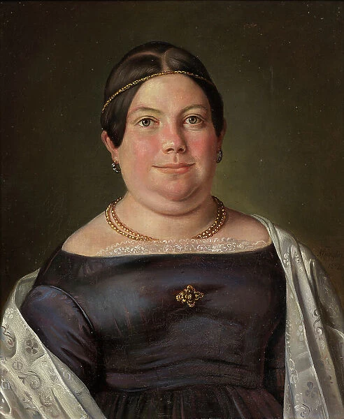 Lovisa Isabella Bjurberg (1814-1864), married to baron and Member of Parliament Anders... 1842. Creator: Axel Johan Fägerplan