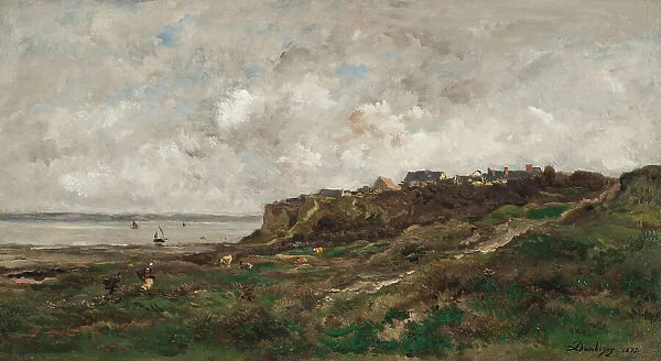 Low Tide at Villerville, 1873. Creator: Charles Francois Daubigny