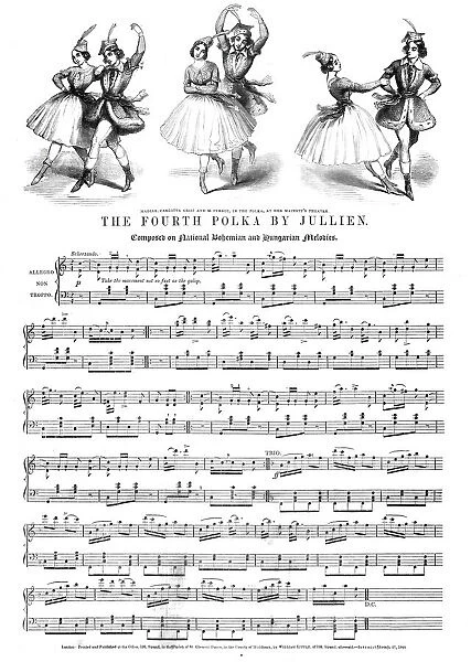M. elle Carlotta Grisi and M. Perrot in the Polka, at Her Majestys Theatre, 1844