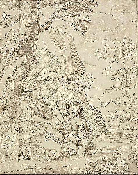 Madonna and Child with the Infant Saint John, n.d. Creators: Unknown, Lodovico Carracci