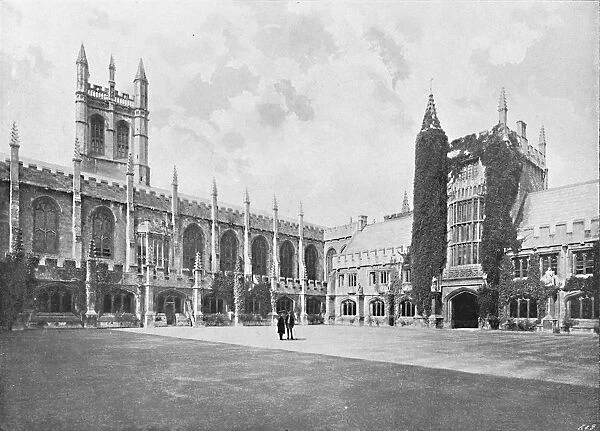 Magdalen College-Cloister and Bell and Founders Towers, c1896