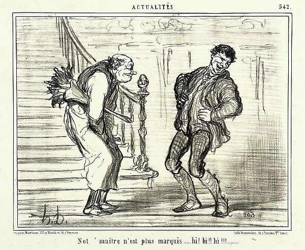 Not maître n'est plus marquis...hi! hi!! hi!!!, 1858. Creator: Honore Daumier