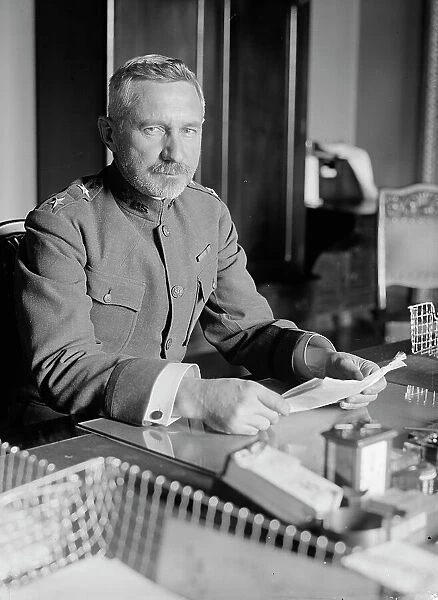 Maj. Gen. Peyton C. March, U.S.A. Chief of Staff, at Desk, 1918. Creator: Harris & Ewing. Maj. Gen. Peyton C. March, U.S.A. Chief of Staff, at Desk, 1918. Creator: Harris & Ewing
