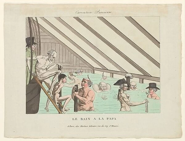 Male bath, 1750-1850. Creators: Anon, Martinet Hautecoeur