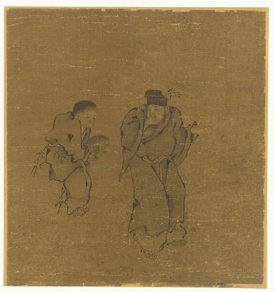 Two Male Figures With a Toad, Ming or Qing dynasty, 17th century. Creator: Unknown