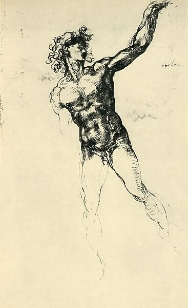 Male nude, 1503-1504, (1943). Creator: Michelangelo Buonarroti