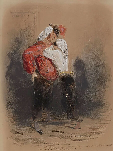 Man and Woman in Fancy Dress, 1847. Creator: Paul Gavarni
