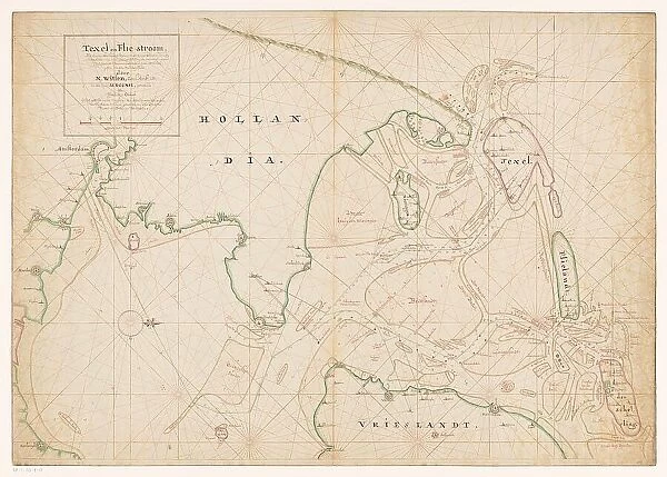 Map of Noord-Holland, Texel, Vlieland, Terschelling, part of Friesland... 1712. Creator: Isaak de Graaf