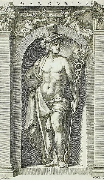 “Marcurius” [sic], the Roman God, Mercury, 1592. Creator: Hendrik Goltzius