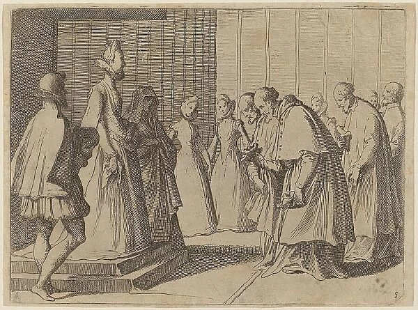 Margaret of Austria Receiving the Homage of Cardinals and Prelates, 1612. Creator: Raffaello Schiaminossi