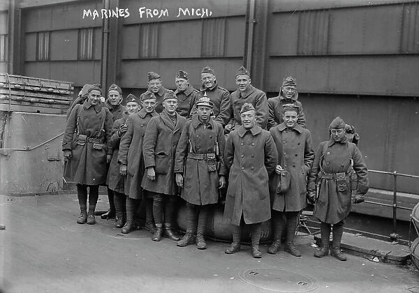 Marines from Mich., 1918 or 1919. Creator: Bain News Service