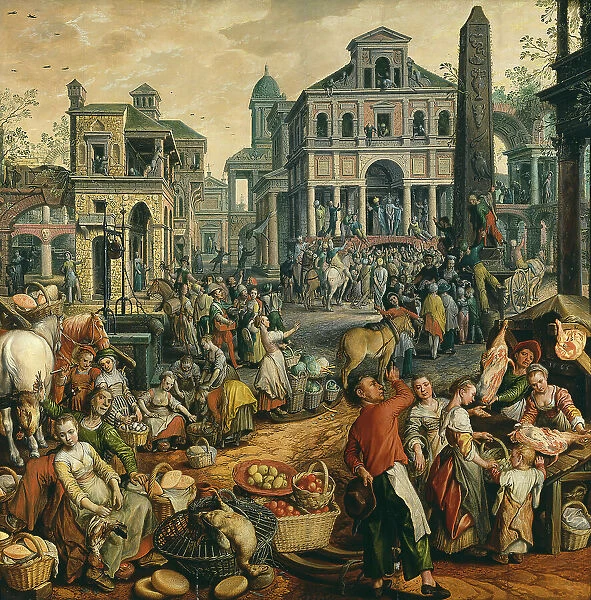 Market Scene with Ecce Homo, 1565. Creator: Joachim Beuckelaer