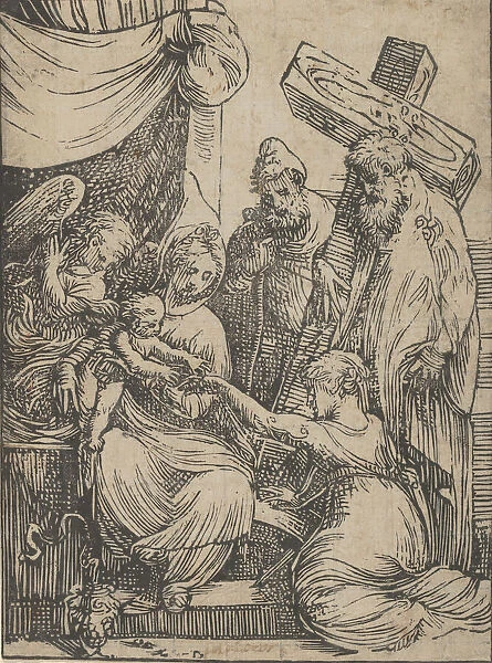 The marriage of Saint Catherine, 1550-60. Creator: Andrea Schiavone