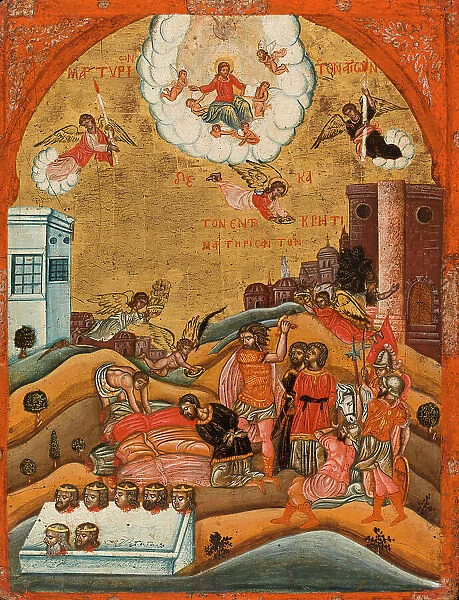 The Ten Martyrs of Crete, between 1668 and 1800. Creator: Cretan School