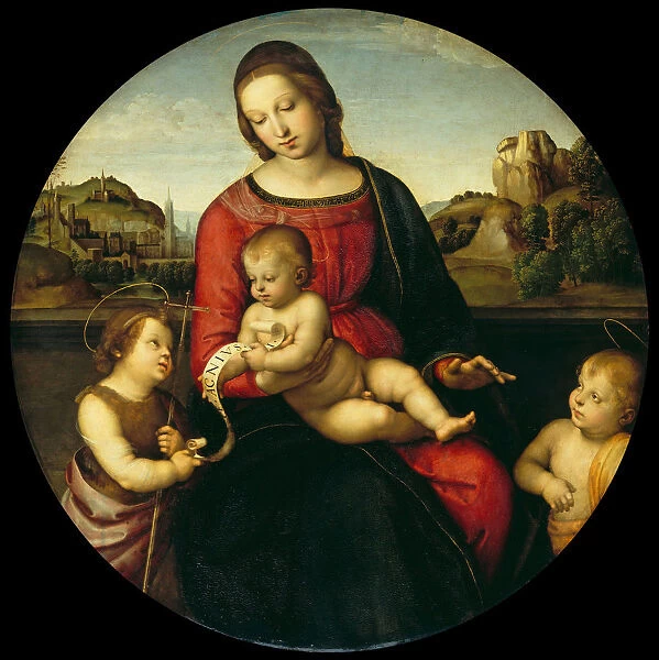 Mary with the Child, John the Baptist and a Holy Boy (Madonna Terranuova), c. 1505. Artist: Raphael (1483-1520)
