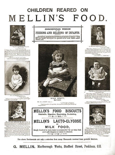 Mellin's (children's) Food, 1891. Creator: Unknown