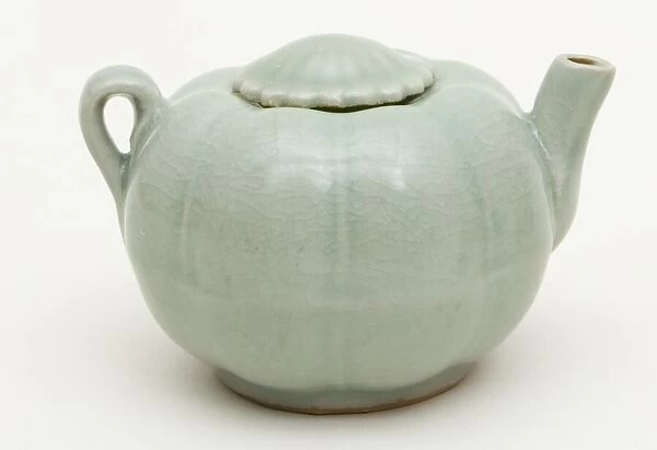 Melon-Shaped Ewer (Wine Pot) with Flower-Head... Southern Song or Yuan dynasty, c13th cent. Creator: Unknown