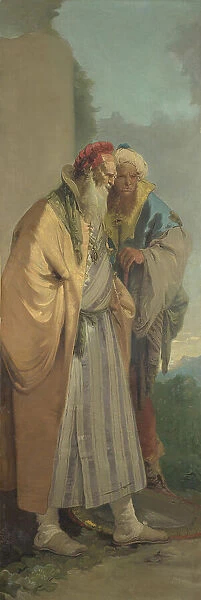 Two Men in Oriental Costume, ca 1743. Creator: Tiepolo, Giambattista (1696-1770)