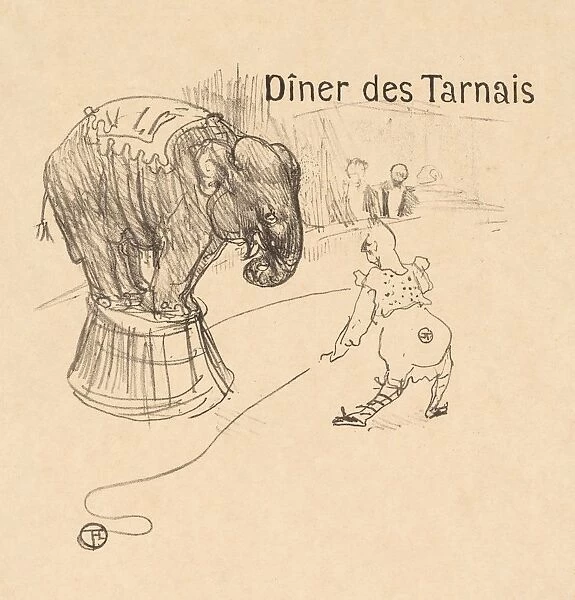 Menu from the Dinner Tarnais (Diner des Tarnais), 1896. Creator: Henri de Toulouse-Lautrec