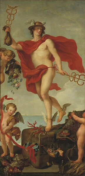 Mercury Departing from Antwerp. Fragment of a larger painting, early 17th century. Creator: Peter Paul Rubens