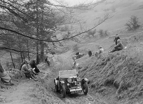 MG J2 competing in the MG Car Club Abingdon Trial  /  Rally, 1939. Artist: Bill Brunell