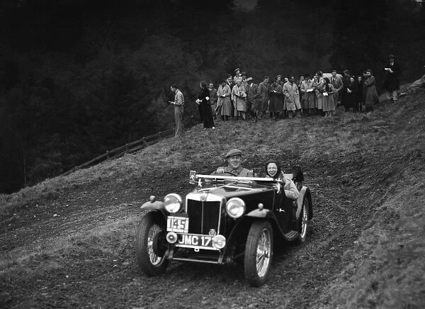 MG TA of H Stevens competing in the MCC Edinburgh Trial, Roxburghshire, Scotland, 1938