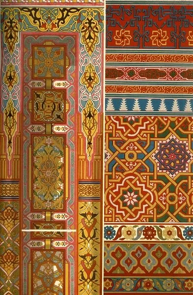 Middle eastern weaving, embroidery and painting, (1898). Creator: Unknown