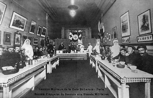 Military canteen, Gare St Lazare, Paris, World War I, 1914-1918