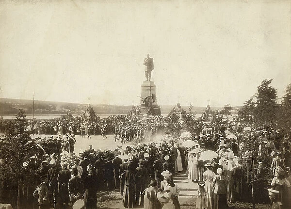 Military Parade in Alexander's Square, 1910-1919. Creators: IV Bulatov, A. Milevskii