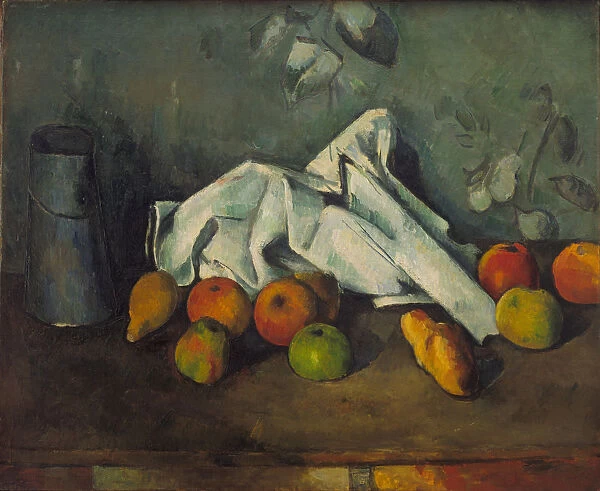 Milk Can and Apples, 1879-1880. Artist: Cezanne, Paul (1839-1906)