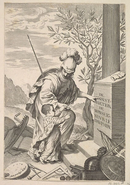 Minerva Instructs the Dauphin, 1640. Creator: Claude Mellan