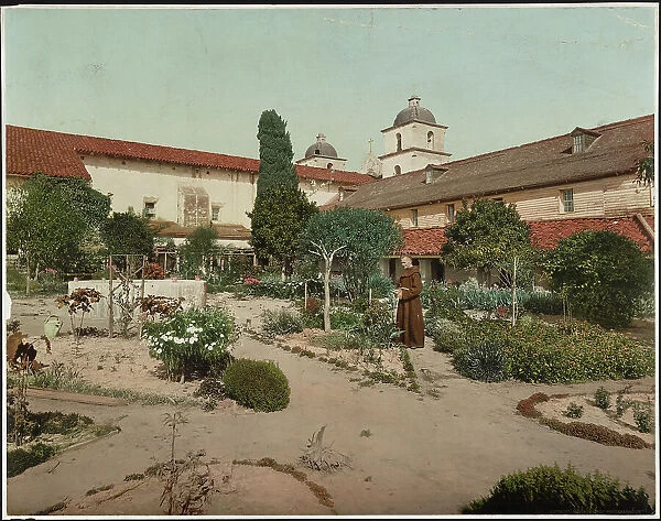 Mission Santa Barbara, California, c1899. Creator: William H. Jackson