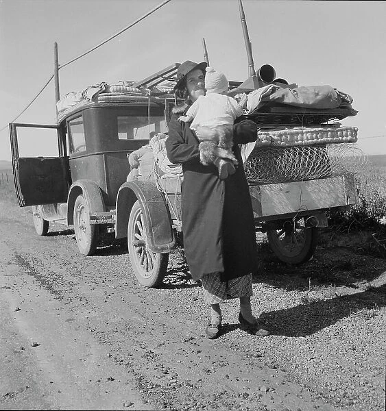 Missouri family...seven months from the drought area, 1937. Creator: Dorothea Lange