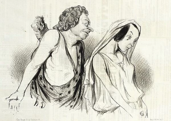 Mon char, mes javelots...(Phèdre), 1841. Creator: Honore Daumier