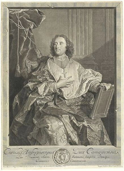 Monseigneur Louis-Charles d'Orléans de Saint-Albin, Archbishop of Cambrai, 1741. Creator: Georg Friedrich Schmidt