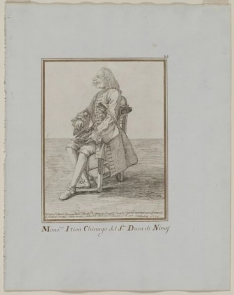Monsieur Ition Chirurgo del sre. Duca di Nivers, 1749. Creator: Pier Leone Ghezzi (Italian