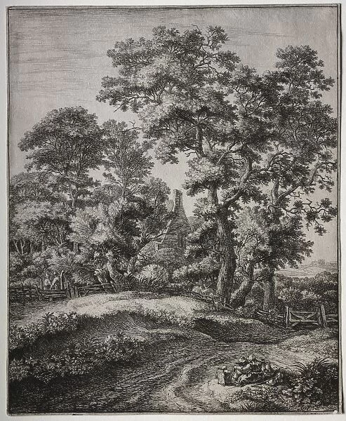 A Mother and Three Children at Rest. Creator: Anthonie Waterloo (Dutch, 1609  /  10-1690)