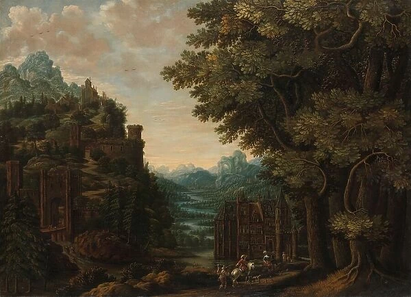 Mountainous Landscape with River Valley and Castles, 1661. Creator: Jan Meerhout