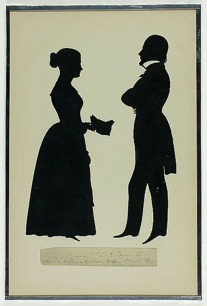Mr. & Mrs. E. F. Bunnell, November 8, 1841. Creator: Auguste Amant Constant Fidele Edouart. Mr. & Mrs. E. F. Bunnell, November 8, 1841. Creator: Auguste Amant Constant Fidele Edouart