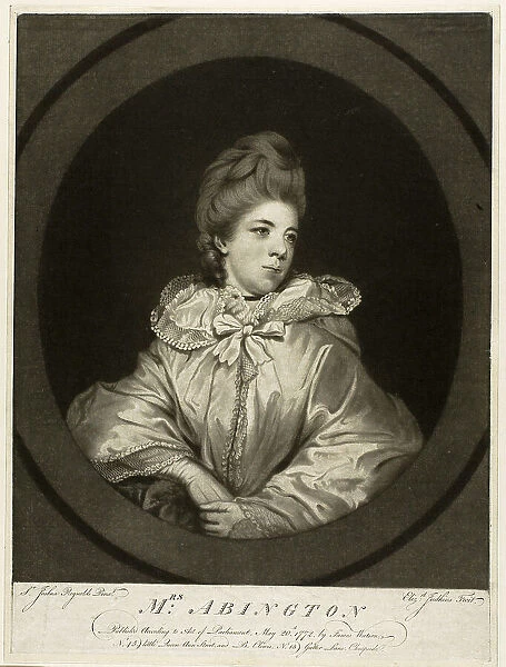 Mrs. Abington, published 1772. Creator: Elizabeth Judkins