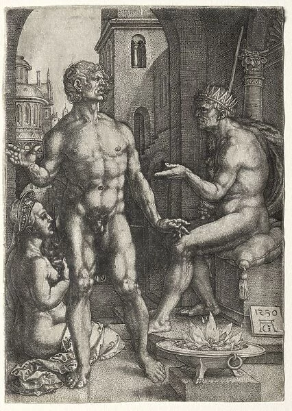 Mucius Saevola, 1530. Creator: Heinrich Aldegrever (German, 1502-1555  /  61)